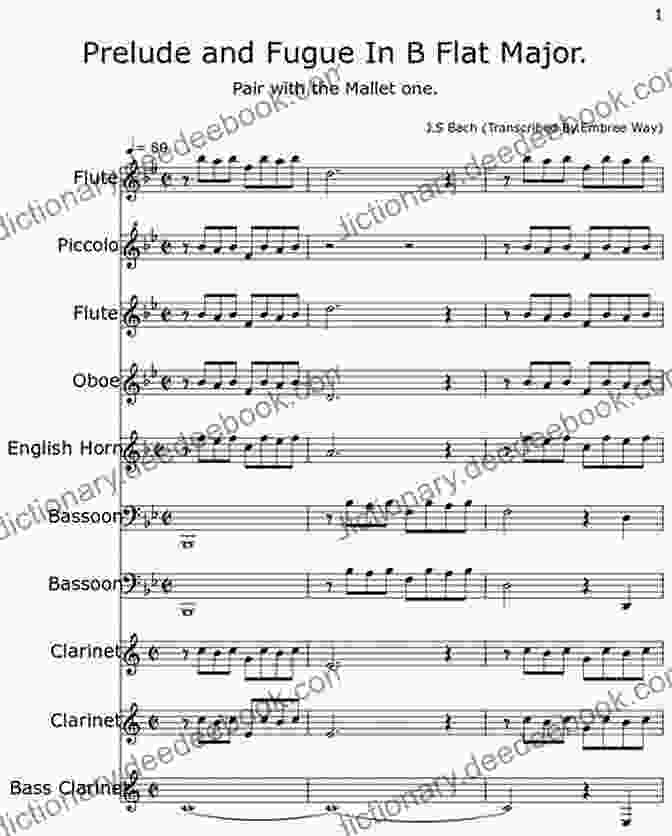 A Musical Score Of The Prelude Section Of The Prelude Fugue For Oboe, Bb Clarinet, And Bassoon Prelude Fugue For Oboe Bb Clarinet And Bassoon