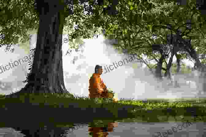 A Serene Image Of A Zen Buddhist Monk Meditating In A Tranquil Setting, Surrounded By Blossoming Flowers And Lush Greenery, Symbolizing The Convergence Of Zen Buddhism And Psychotherapy In Fostering Awakening And Insight. Awakening And Insight: Zen Buddhism And Psychotherapy