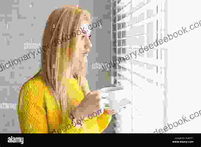 A Woman Sitting On A Bed, Looking Out The Window. She Is Holding A Cup Of Coffee In Her Hand. She Just Wants To Forget (What She Felt 2)