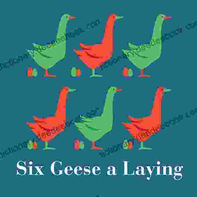 An Illustration Depicting The True Love Offering Six Geese To Their Beloved On The Sixth Day Of Christmas. Six Geese A Slaying: A Meg Langslow Christmas Mystery (Meg Langslow Mysteries 10)