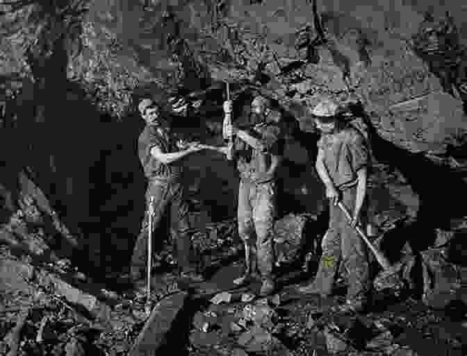 An Old Time Gold Mine With Miners Working The Gold In These Hills