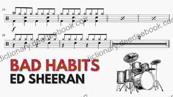 Bad Habits By Ed Sheeran Drum Sheet Music The Hottest Billboard Pop Song Drum Sheet Music From 2024 To 2024 Vol 1
