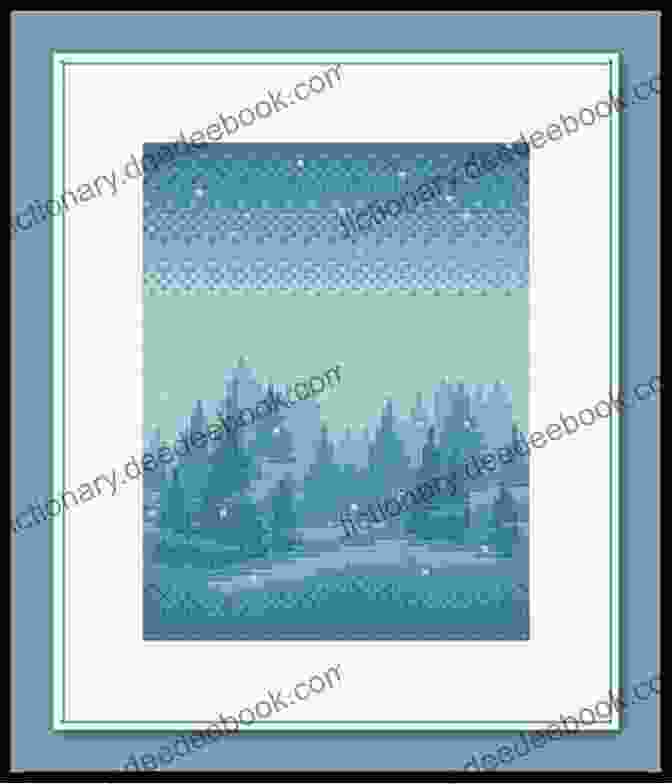 Cross Stitch Pattern Featuring A Snowy Forest With Towering Evergreens And A Meandering River 6 Christmas Winter Landscape Cross Stitch Patterns