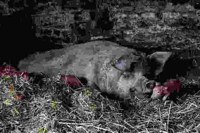 Jennifer The Pig Lying Down In A Pigsty, Her Eyes Closed And Her Snout Resting On The Ground The Real Tails Of Easy Yoke Farm