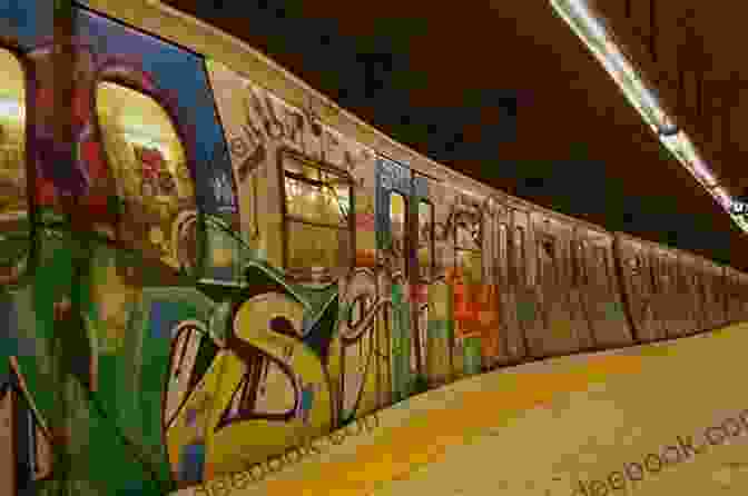 Landon Standing In Front Of A Colorful Mural In A Subway Station Landon Rides The Subway Diana Perez