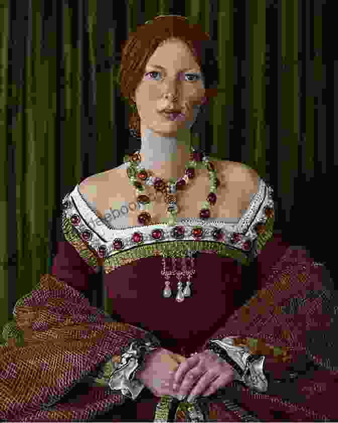 Portrait Of Fury Tudor, A Woman With Dark Hair And Eyes, Wearing A Red Dress And Holding A Book Fury H G Tudor