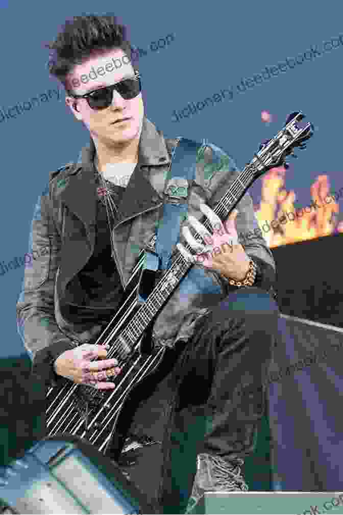 Synyster Gates Performing Live During Avenged Sevenfold's Early Years, Showcasing His Aggressive And Technical Guitar Playing. Avenged Sevenfold (Recorded Versions Guitar)